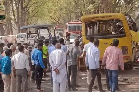 On Eid, six students died in a school bus crash in Haryana