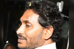 CM Jagan attacked during Memantha Siddham Yatra in Vijayawada