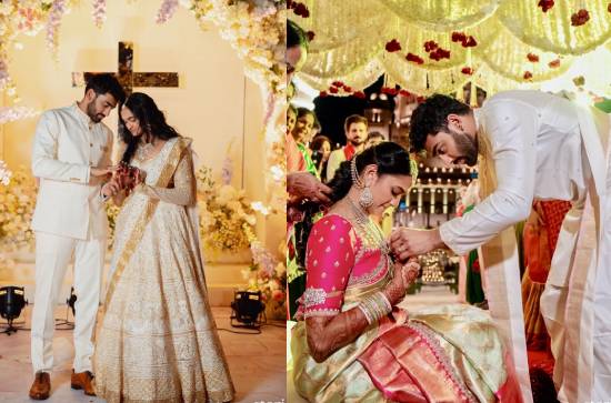 Pics: YS Raja Reddy marries Priya Atlur in Christian and Hindu styles