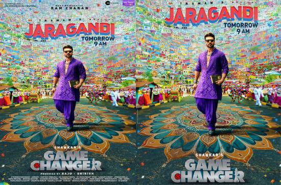 Global Star Ram Charan's "Game Changer" first single 'Jaragandi' on his birthday